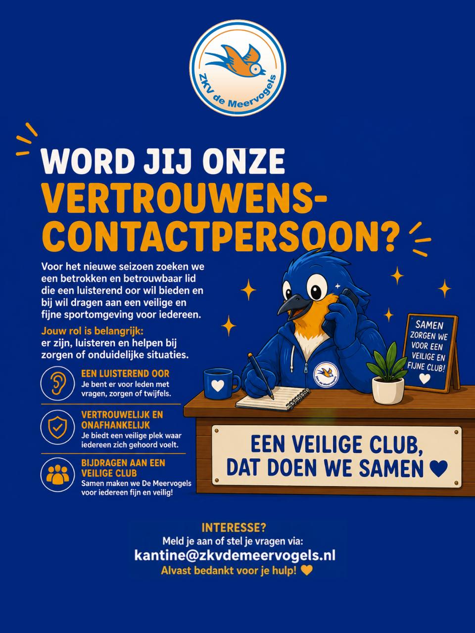 Samen maken we De Meervogels! 💙🧡