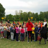 Eerste schoolkorfbaltraining een groot succes.