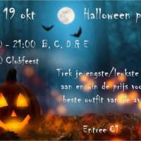 Halloween party 19 oktober